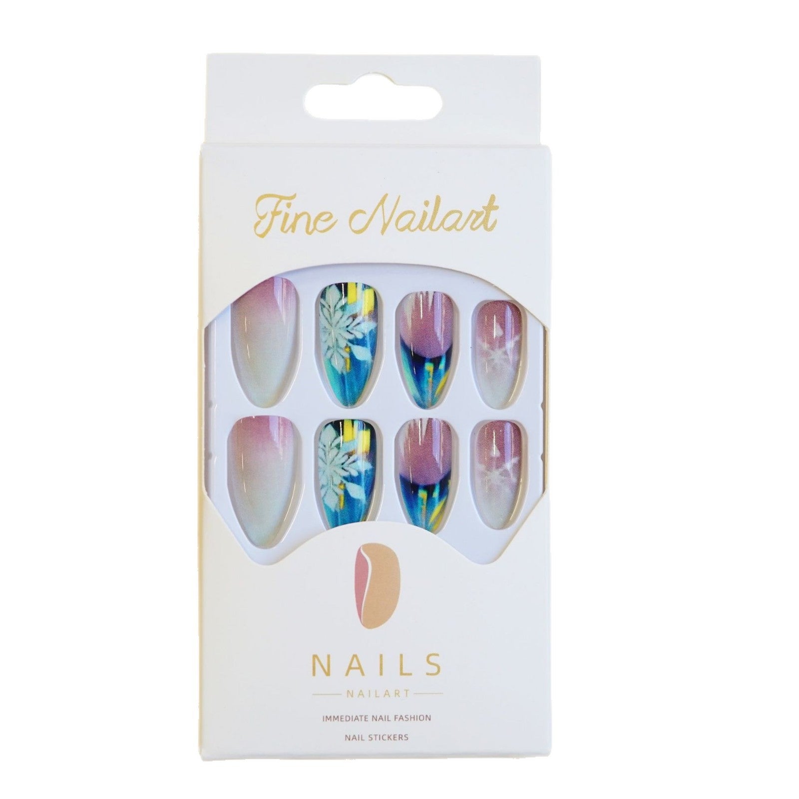 Wholesale 24 Pieces/ box Christmas Snowflake Nails Kits Nail Stickers