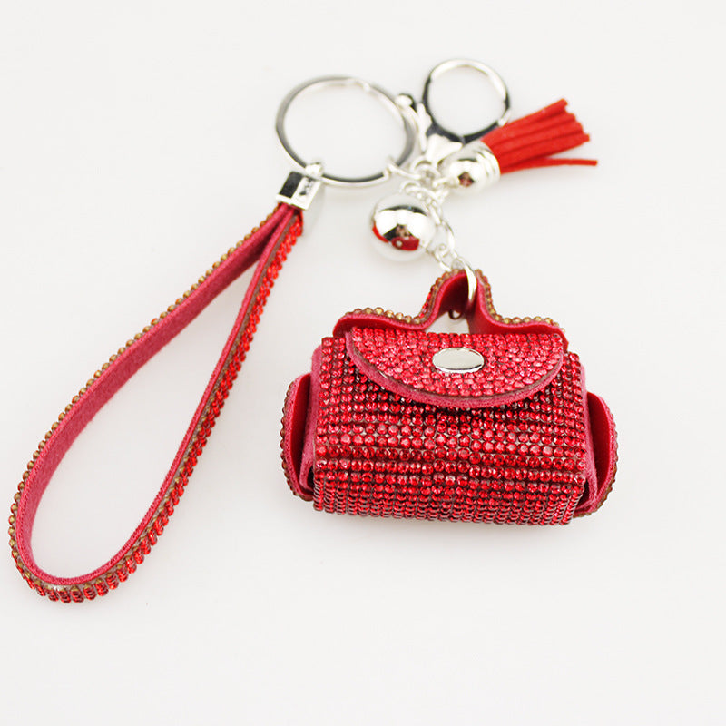 Wholesale Diamond Coin Purse Earphone Bag Keychain ACC-KC-TMS030