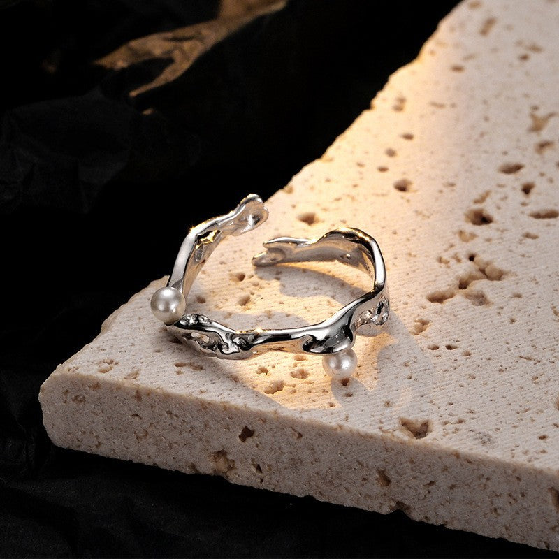 Wholesale  Sterling Silver Hollow Broken Ring