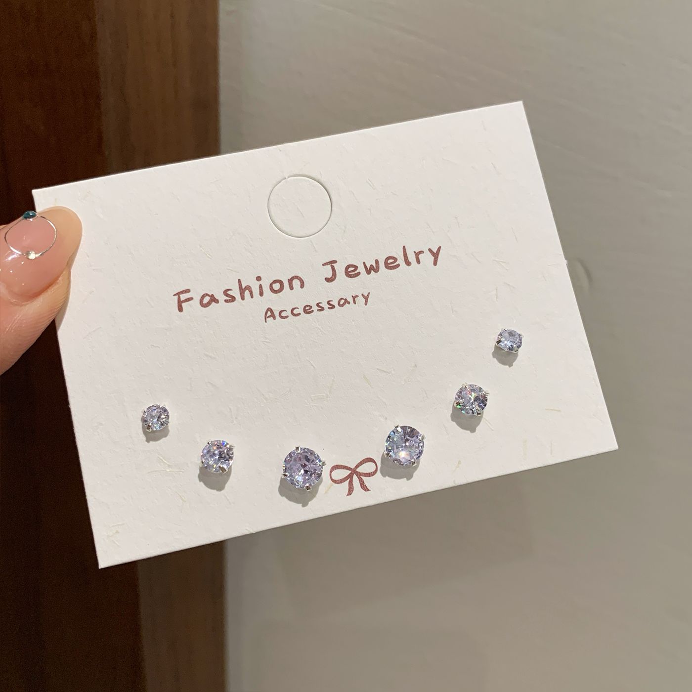 Wholesale Zircon Earrings for Ear Piercing Combination Set