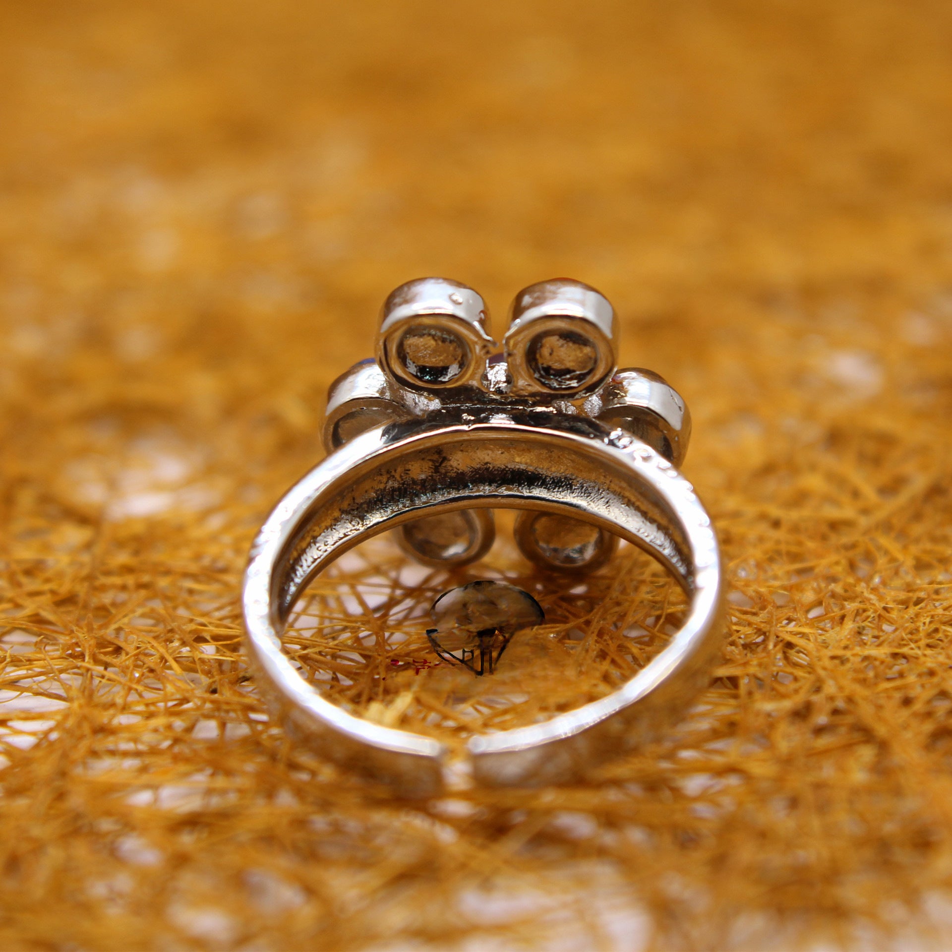 Wholesale Crystal Ethnic Style Ring Lapis Lazuli Ring