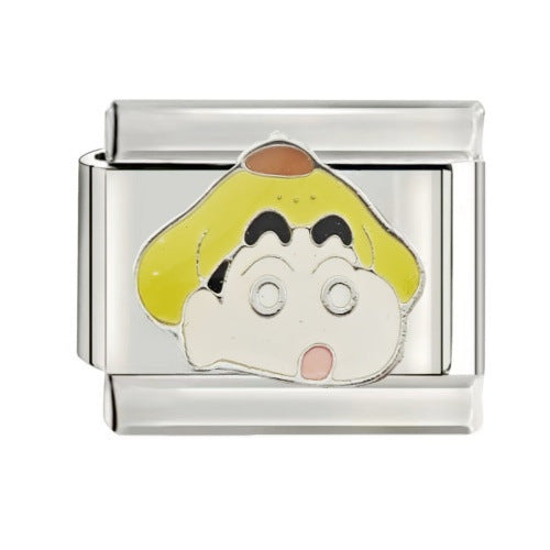 Wholesale 9mm Italian Charm Starter Bracelets DIY square Single Section Creative Stainless Steel Composable Bracelet