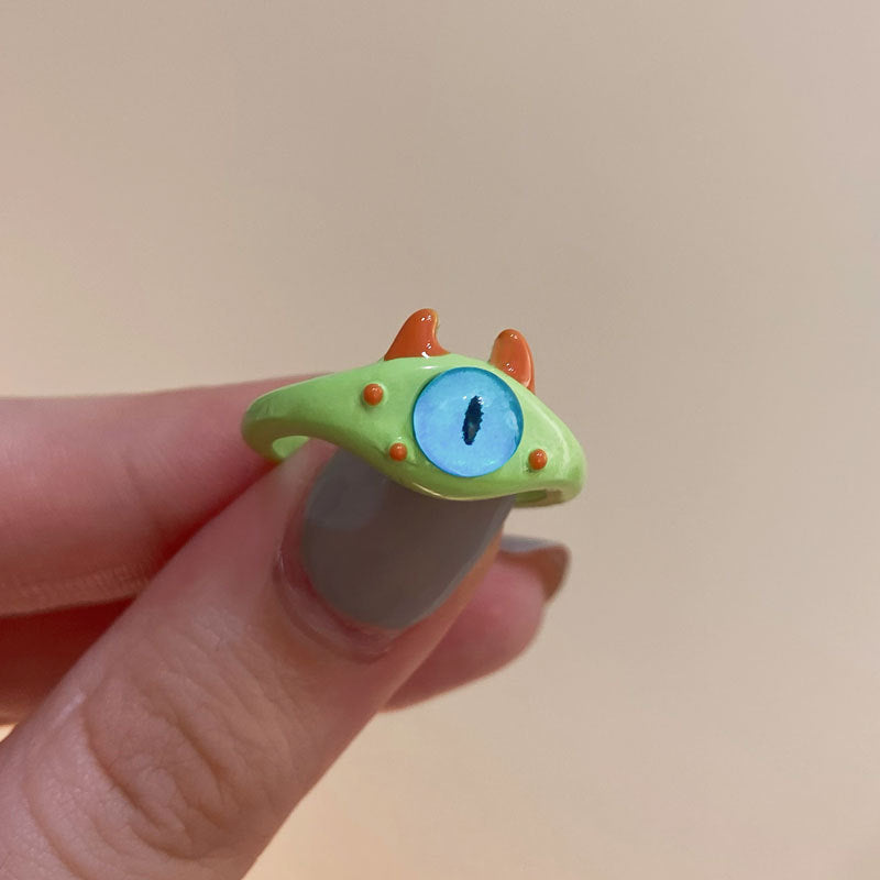 Wholesale  pink cute monster ring