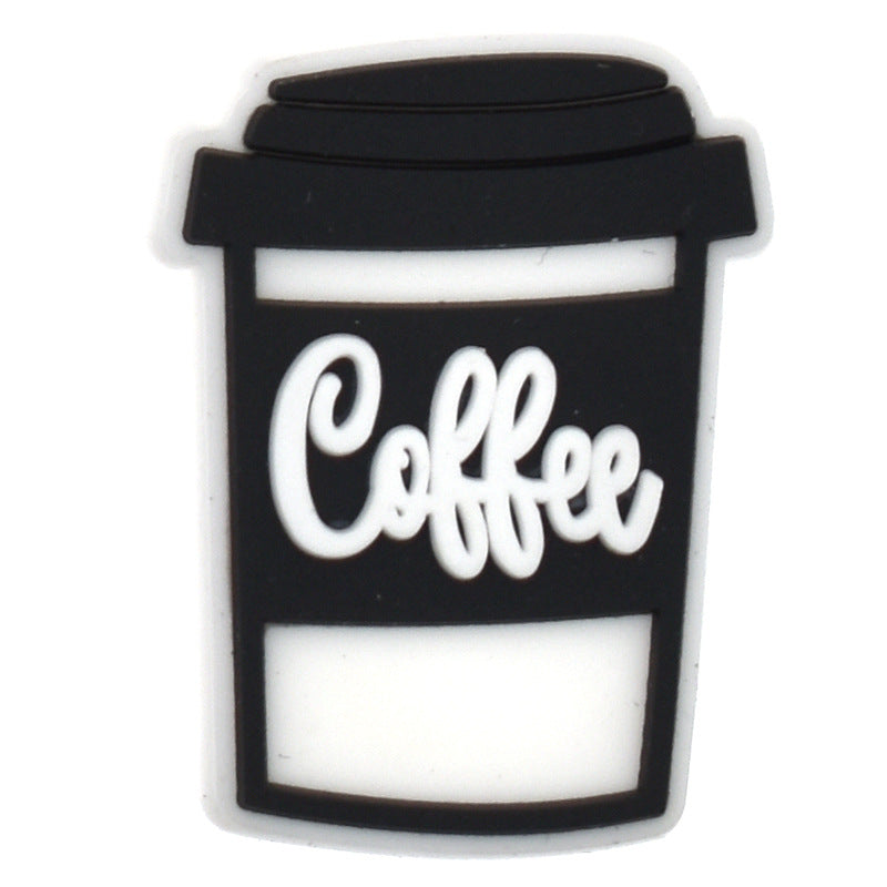 Wholesale Random 100pcs Coffee Series Shoes Accessories Shoes Charms