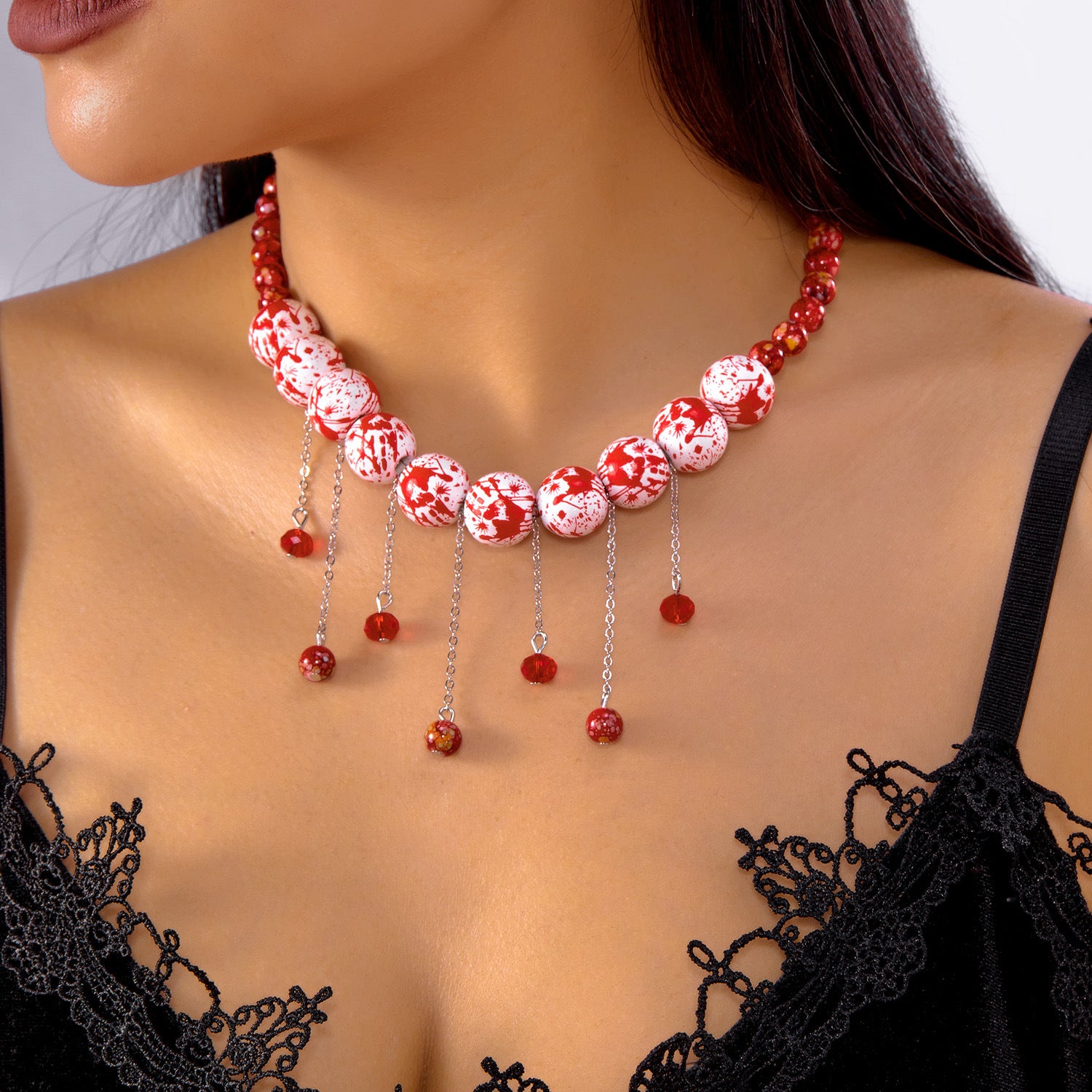 Wholesale  Personalized  Creative Pumpkin Ghost Pendant Clavicle Chain Necklace