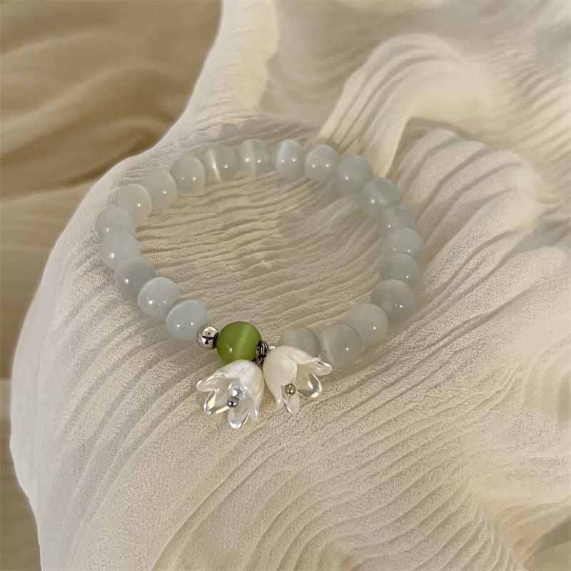 Wholesale Tulip Cat's Eye Pull Alloy Bracelet