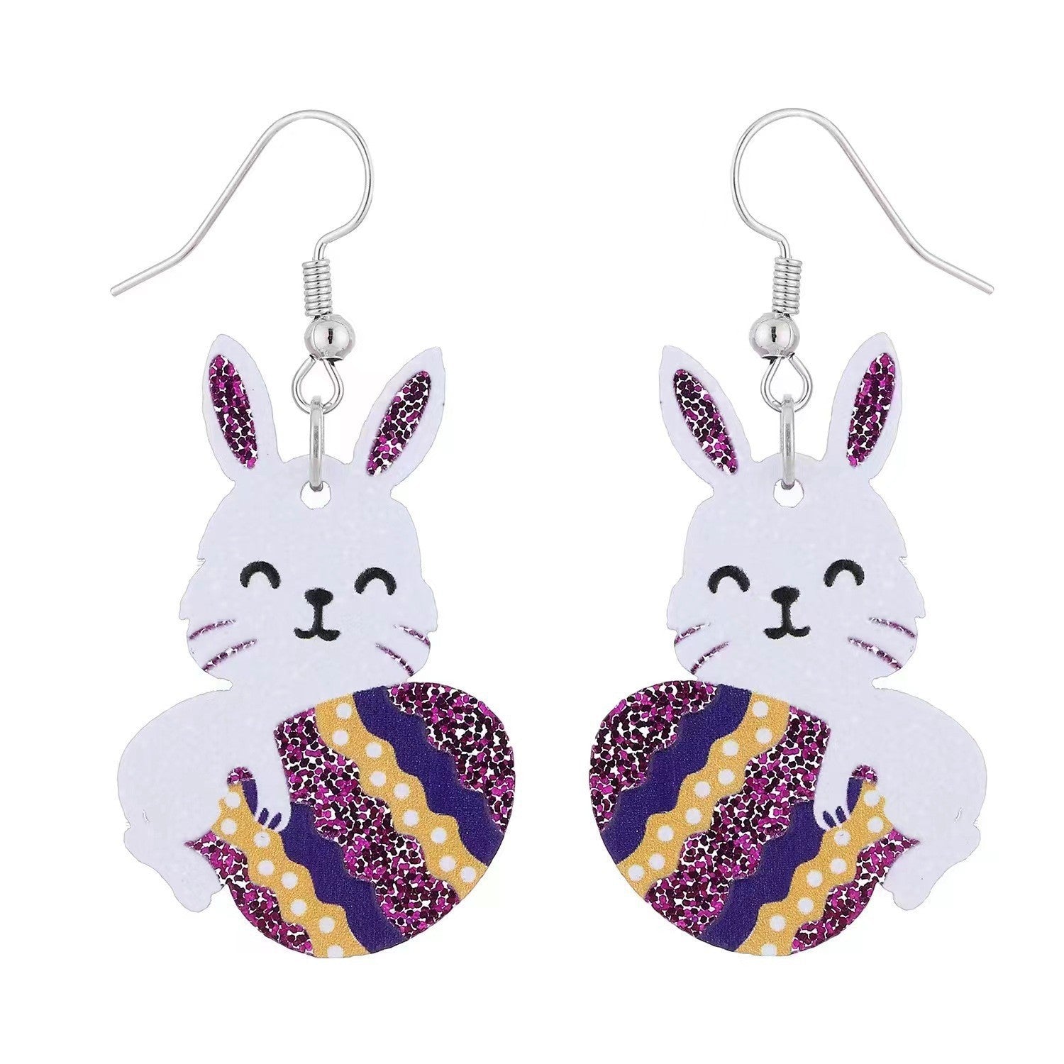 Wholesale Easter Cute Bunny Egg  Acrylic Earrings