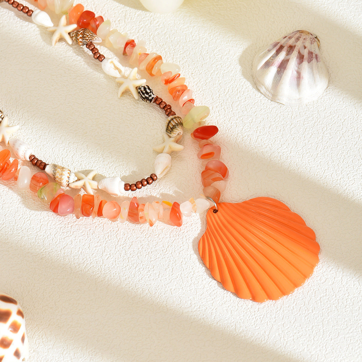 Wholesale Bohemian Ocean Style Starfish Beaded Necklace