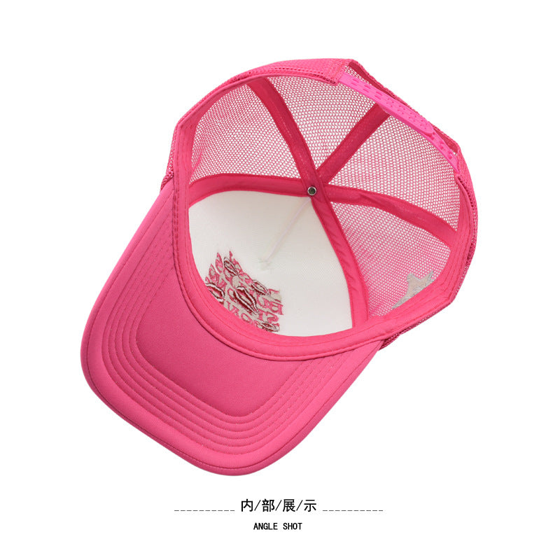 Wholesale  Letter Embroidered Cap Sunscreen Trucker Cap Baseball Cap
