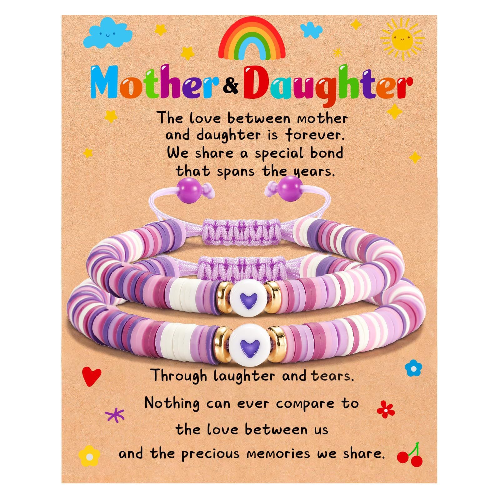 Wholesale Parent-child Gift Single Loop Braided Adjustable Soft Clay Slice Bracelet ACC-BT-FenRui003