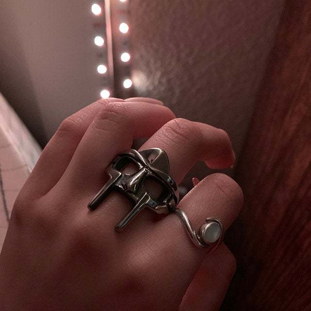 Wholesale Ghost Head Hip Hop Skull Ring