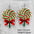 Wholesale Christmas Halloween  candy crutch lollipop wooden earrings