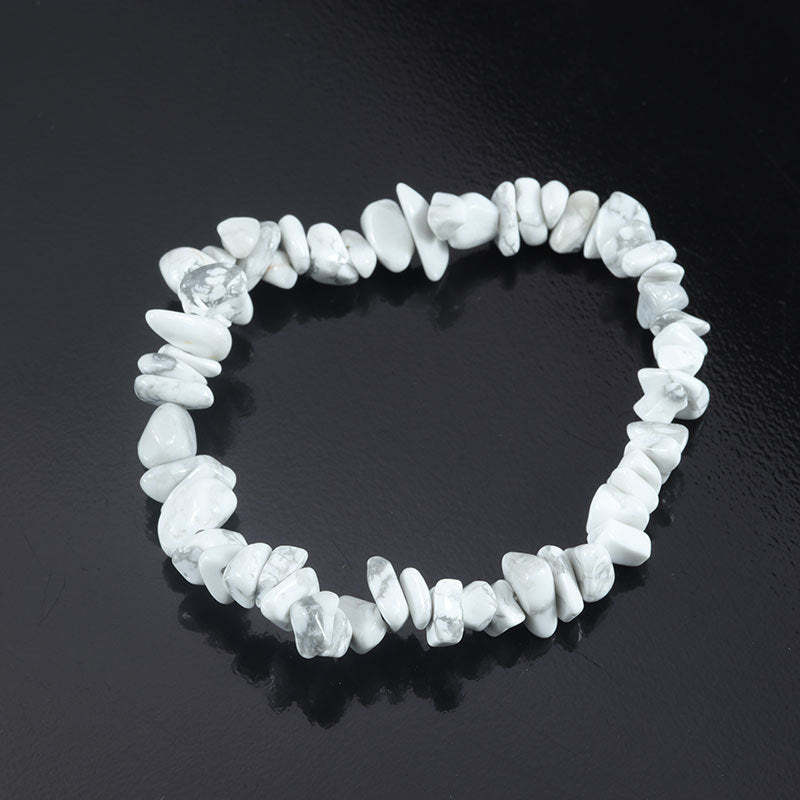 Wholesale Natural colorful gravel hand-woven elastic boho bracelet