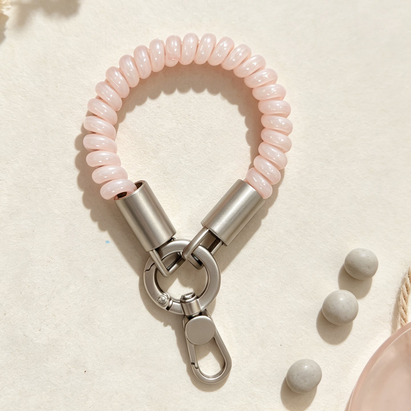 Wholesale Trendy PVC Telephone Cord Phone Lanyard Keychain Cute Rainbow Bag Charm For Everyday Use