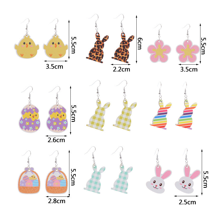 Wholesale Acrylic Easter Bunny Cross Butterfly Earrings