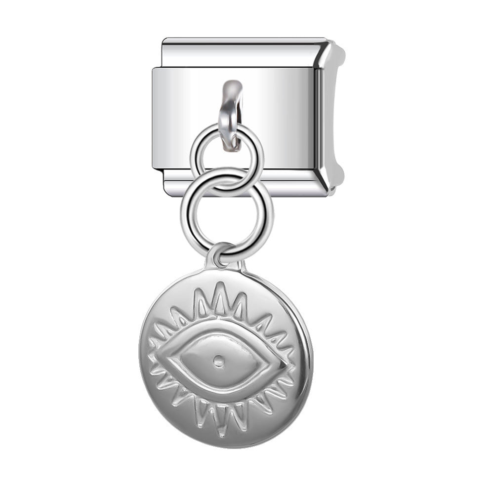 Wholesale Italian Charm Bracelet 9mm DIY 9mm Single-Section  Creative Stainless Steel Composable Bracelet