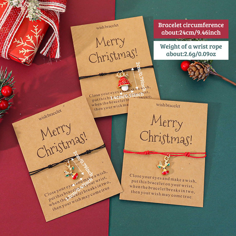 Wholesale Christmas oil-painted adjustable bracelet