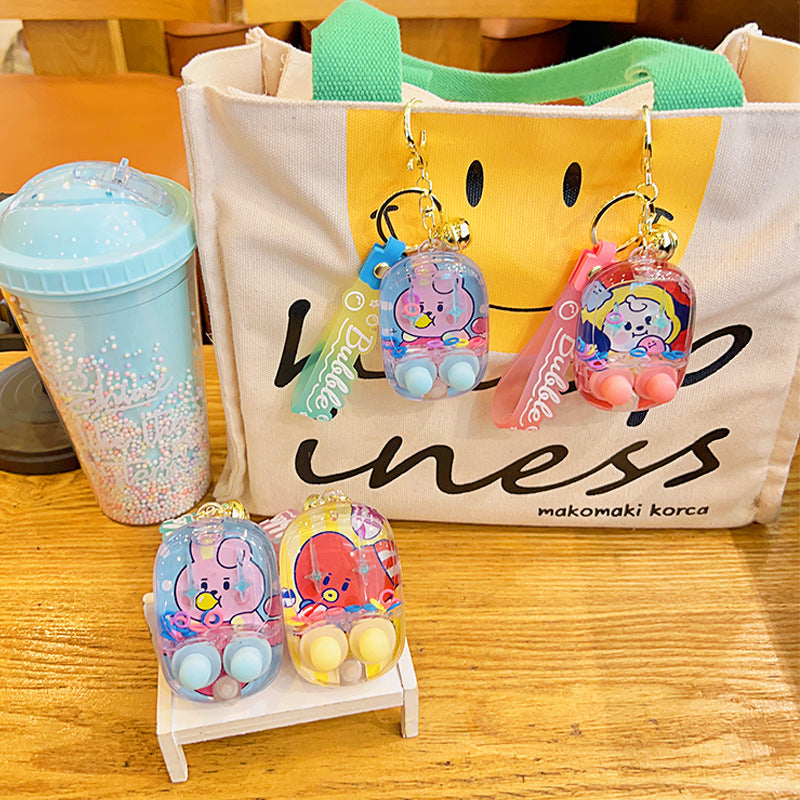 Wholesale Cartoon Water Ring Game Console Unzipped Acrylic Keychain ACC-KC-JuCai012