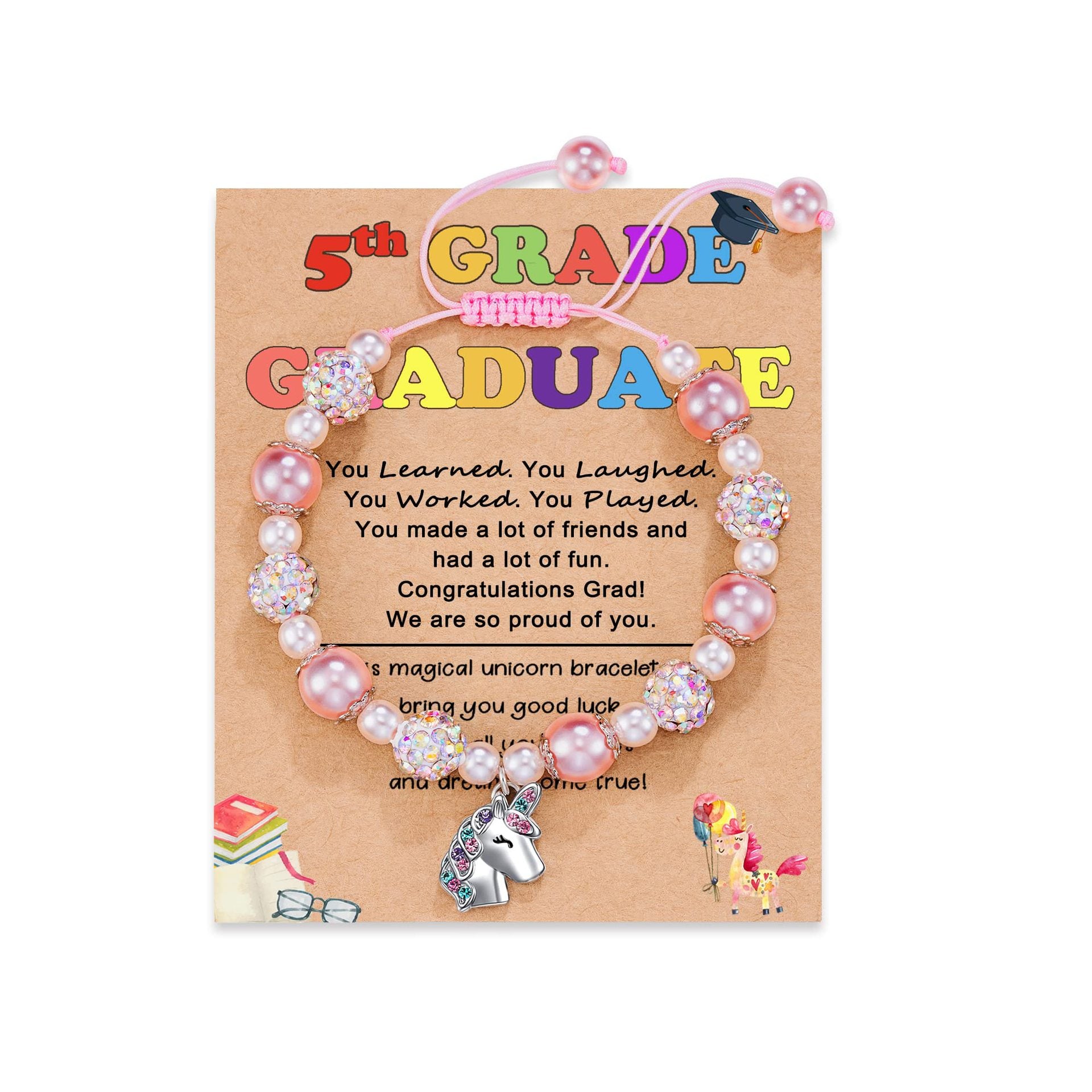 Wholesale  Pearl Woven  Alloy Love Unicorn Bracelet