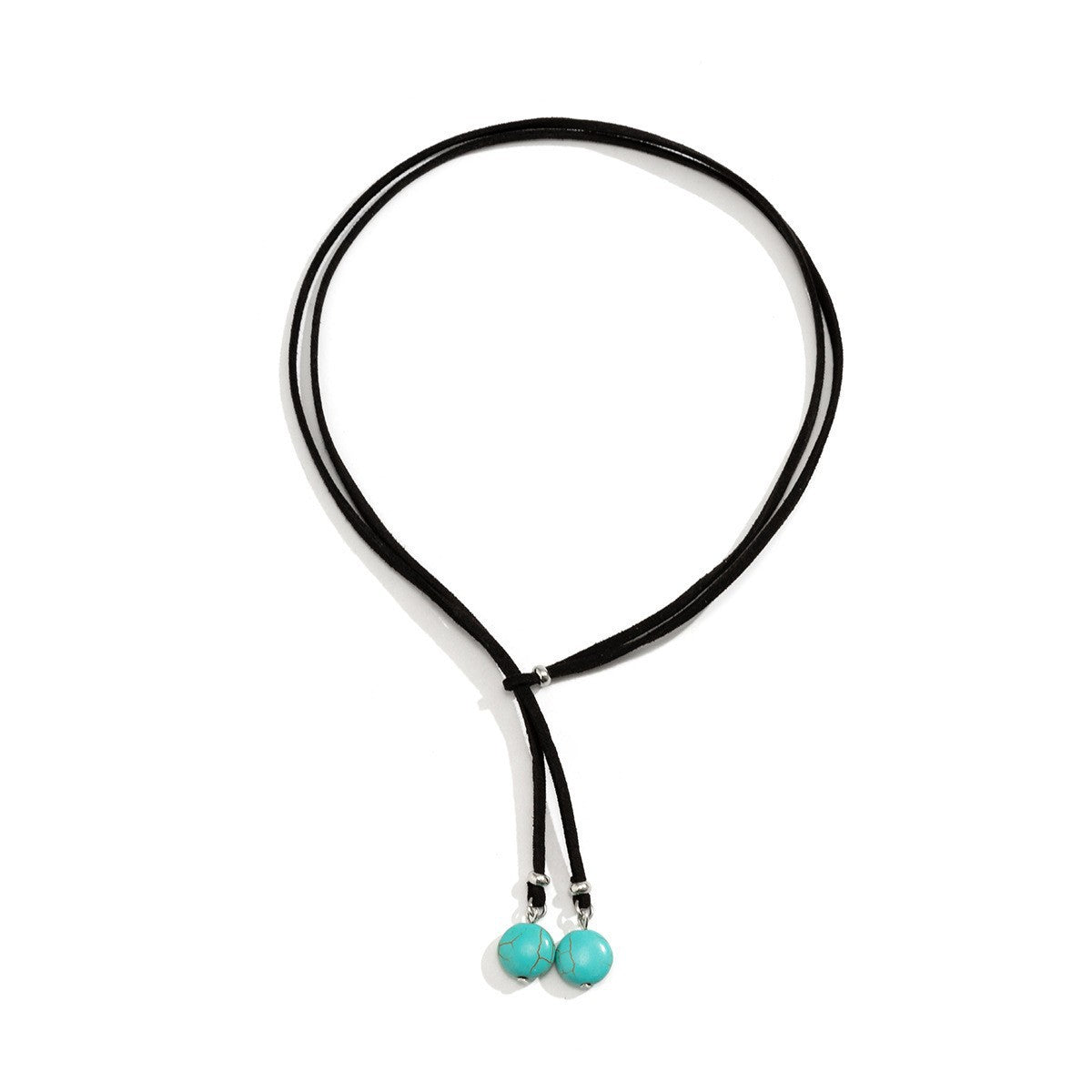 Wholesale Ethnic Geometric Double-Layer Turquoise Necklace Alloy Electroplated Fashion Accessory