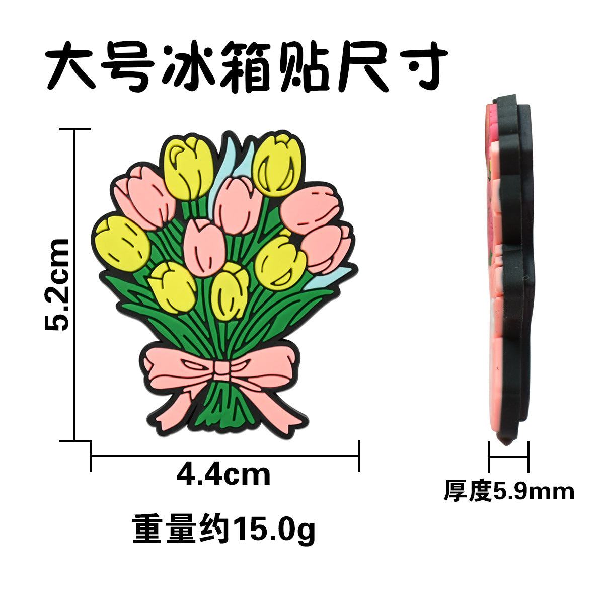 Wholesale  Random 100pcs  floral bouquet series PVC Soft Rubber Shoe Buckle Decoration