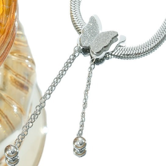 Wholesale Trendy Butterfly Necklace Titanium Steel Fashion Jewelry Accessory for Women