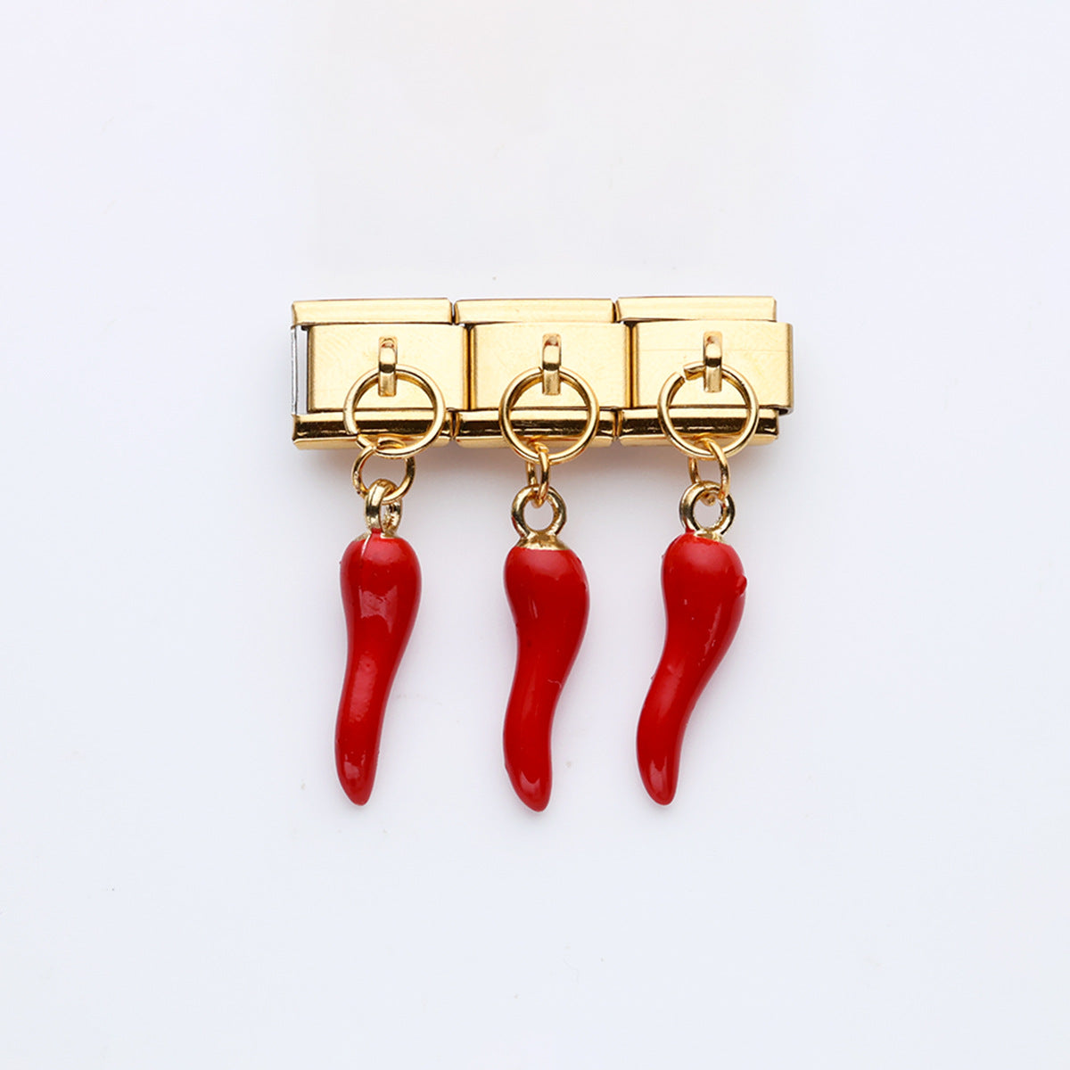 Wholesale 10pcs Italian Charm Bracelet 9mm DIY Splicing Cute Fruit Pendant Stainless Steel Composable Bracelet