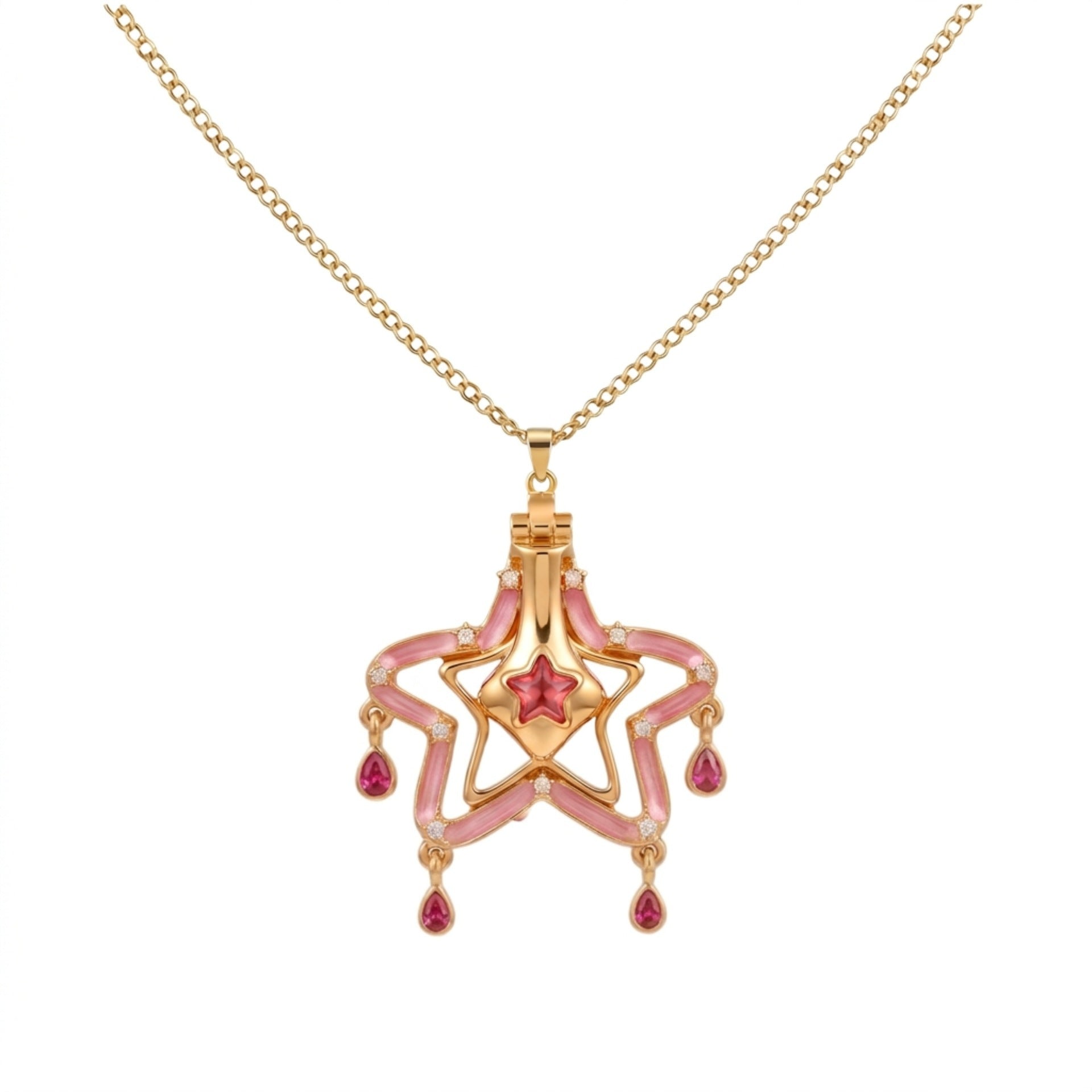 Wholesale Fashion Love Heart Quicksand Bottle Pendant Necklace Copper Zircon Jewelry Cute Butterfly Star Design Gift Boutique Resale