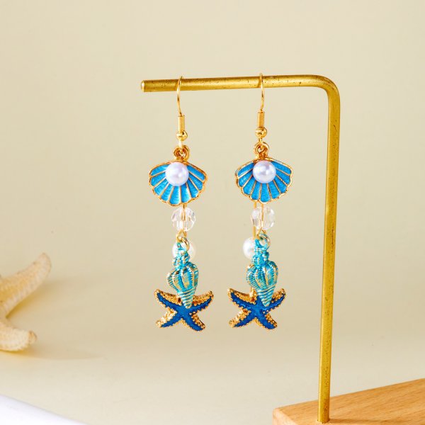 Wholesale  Pearl Shell Conch Pendant Earrings
