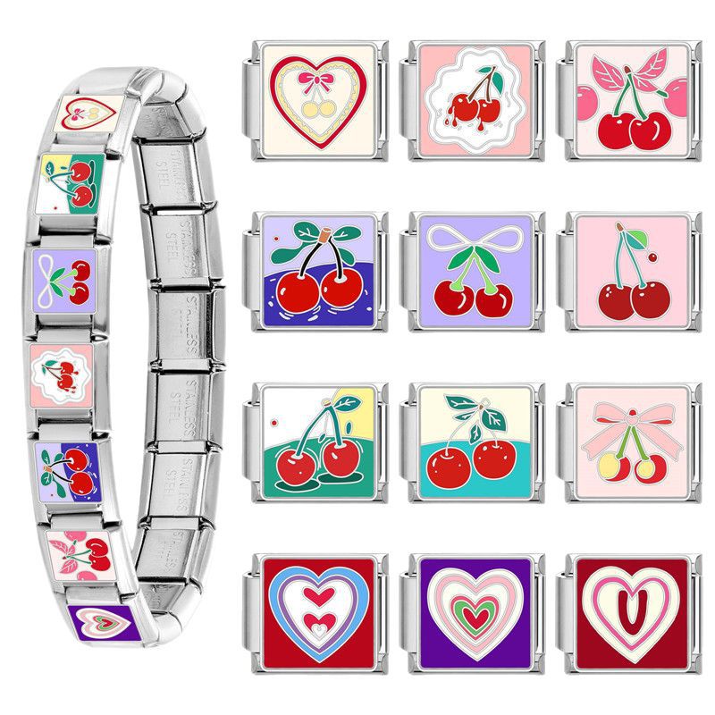 Wholesale Italian Charm Bracelet 9mm DIY Splicing Cute Creative Stainless Steel Composable Bracelet
