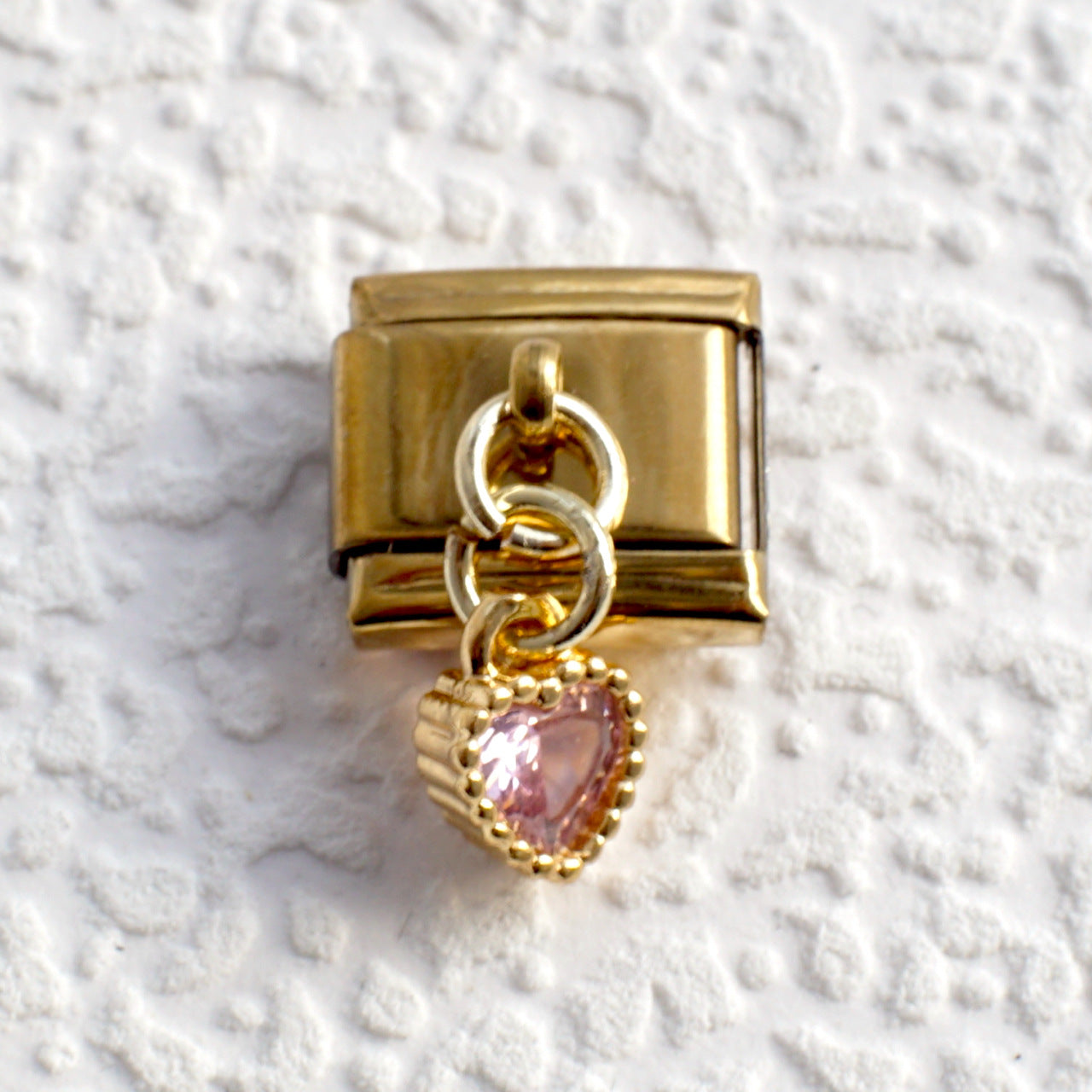 Wholesale 5pcs Italian Charm Bracelet 9mm DIY Splicing Gold Series Pendant Stainless Steel Composable Bracelet