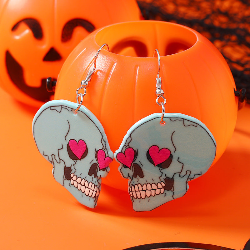 Wholesale Halloween Dark Funny Skull Earrings ACC-ES-Haoc009