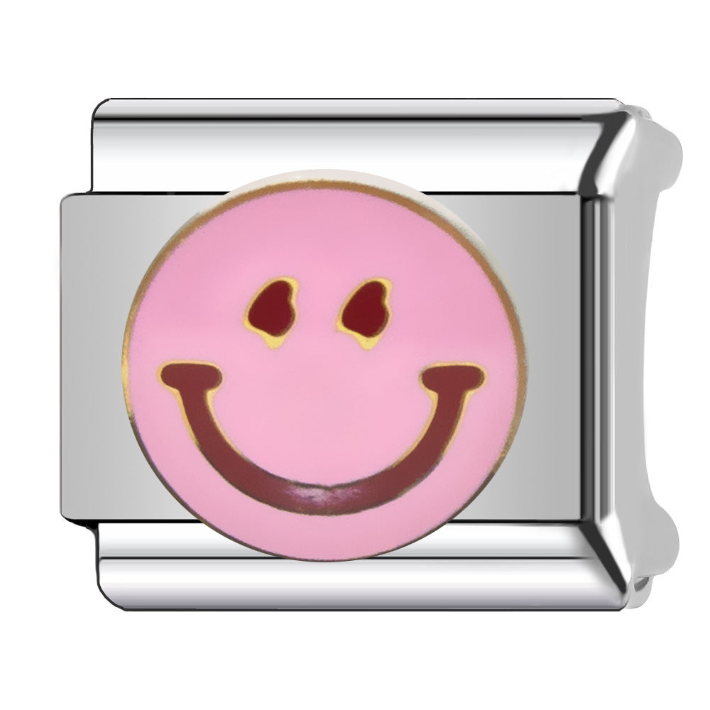 Wholesale  Italian Charm Bracelet 9mm DIY Pink  Creative Stainless Steel Composable Bracelet