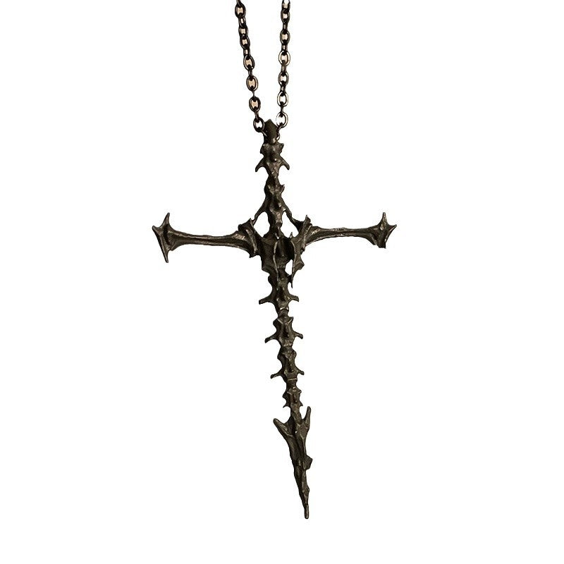 Wholesale  Skull Skeleton Cross Pendant Necklace