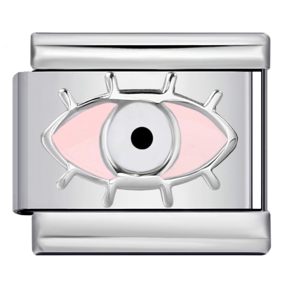 Wholesale 9mm Italian Charm Starter Bracelets DIY square Single Section Creative Stainless Steel Composable Bracelet