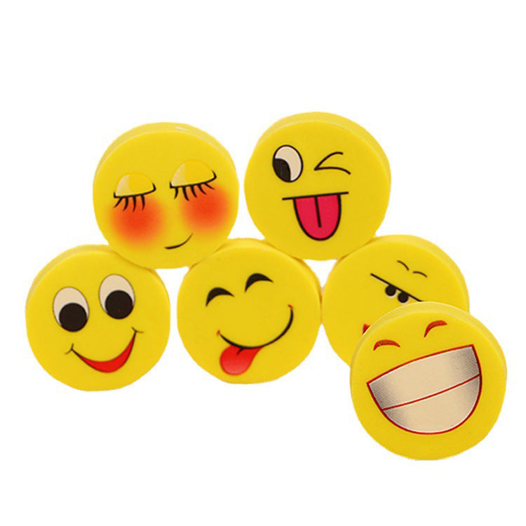 Wholesale Cartoon Smiley Erasers School Supplies Creative Stationery Cute Expressions ACC-ER-Liuj002