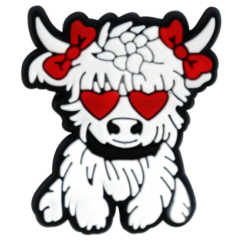 Wholesale Random 100pcs Scottish High Low Cow Shoes Accessories Shoes Charms ACC-SC-RYY048