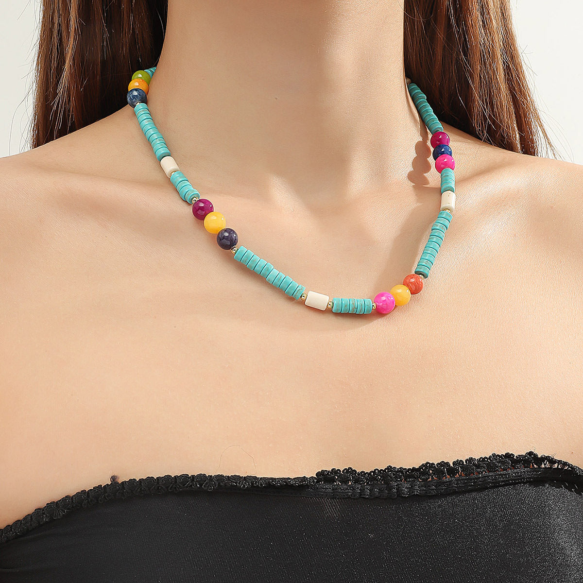 Wholesale Turquoise Bohemian Necklace and Earring Set