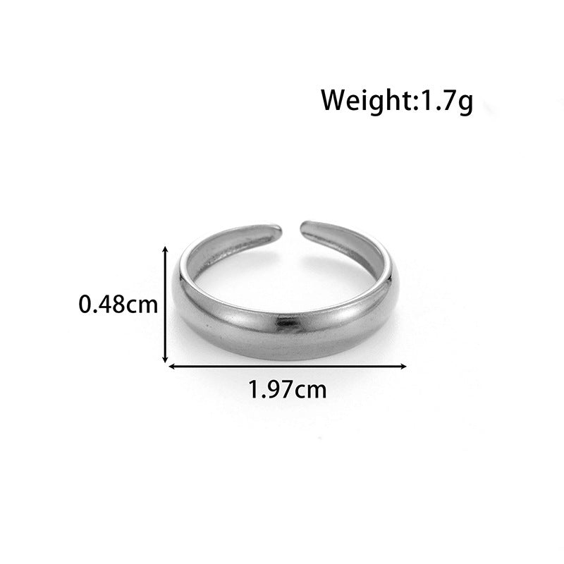 Wholesale  geometric popular love encircling titanium steel irregular ins style simple  ring