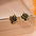 Wholesale Silver Needle Oil Dropping Black Camellia Ear Studs Retro Light Luxury Earrings