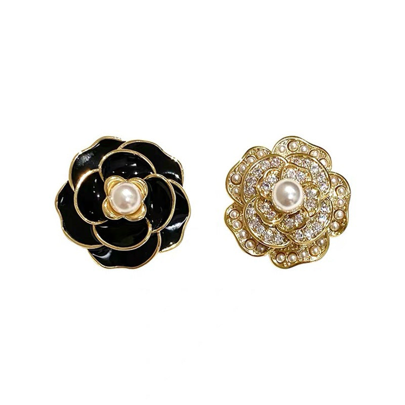 Wholesale Sterling Silver Earrings Flower Pearl Earrings ACC-ES-Hanxi014