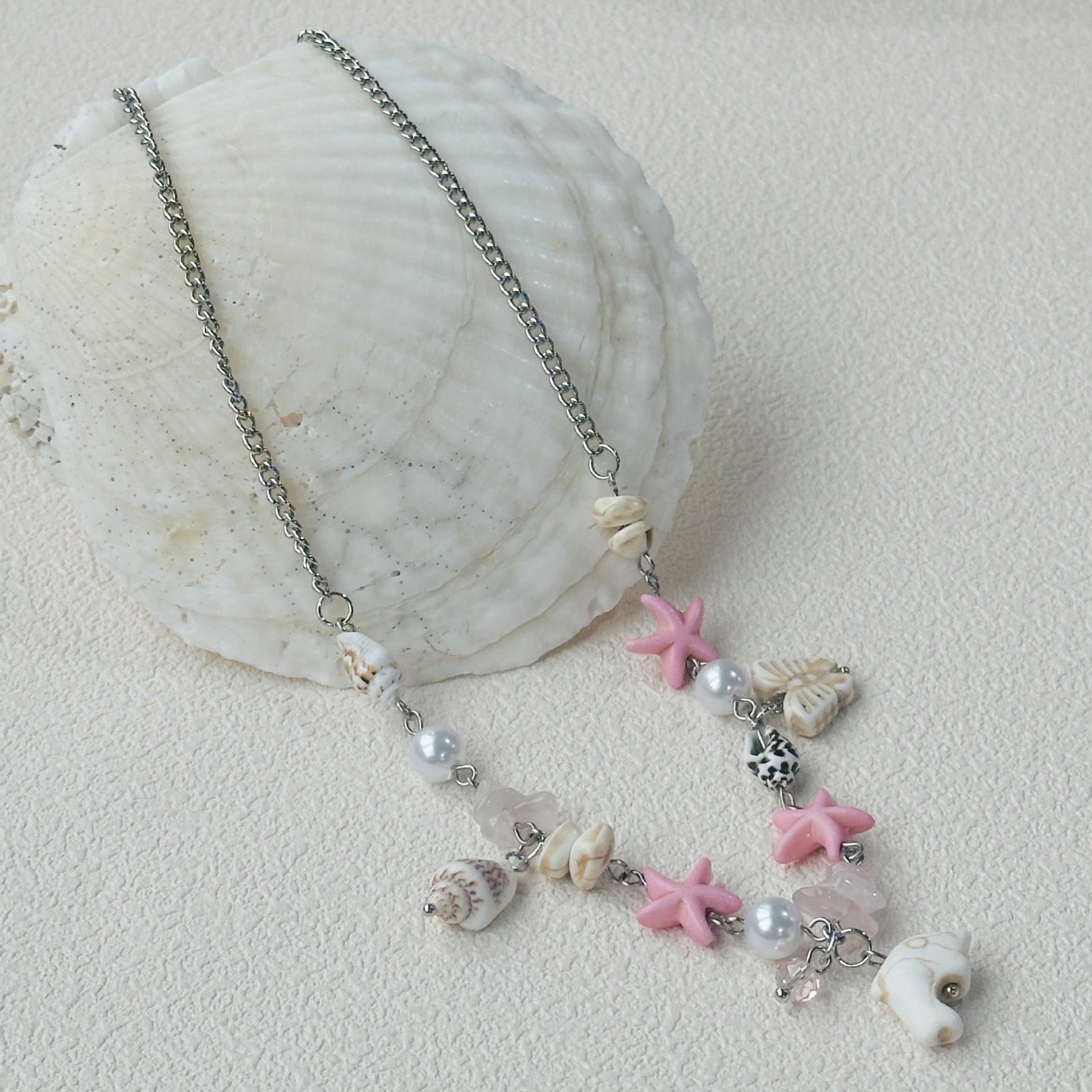 Wholesale Summer seaside pearl shell necklace