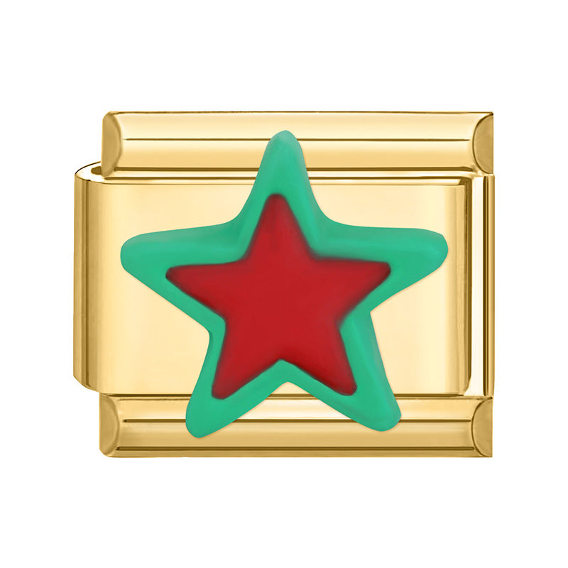 Wholesale Italian Charm Bracelet 9mm DIY Gold Base Colorful  Stainless Steel Composable Bracelet