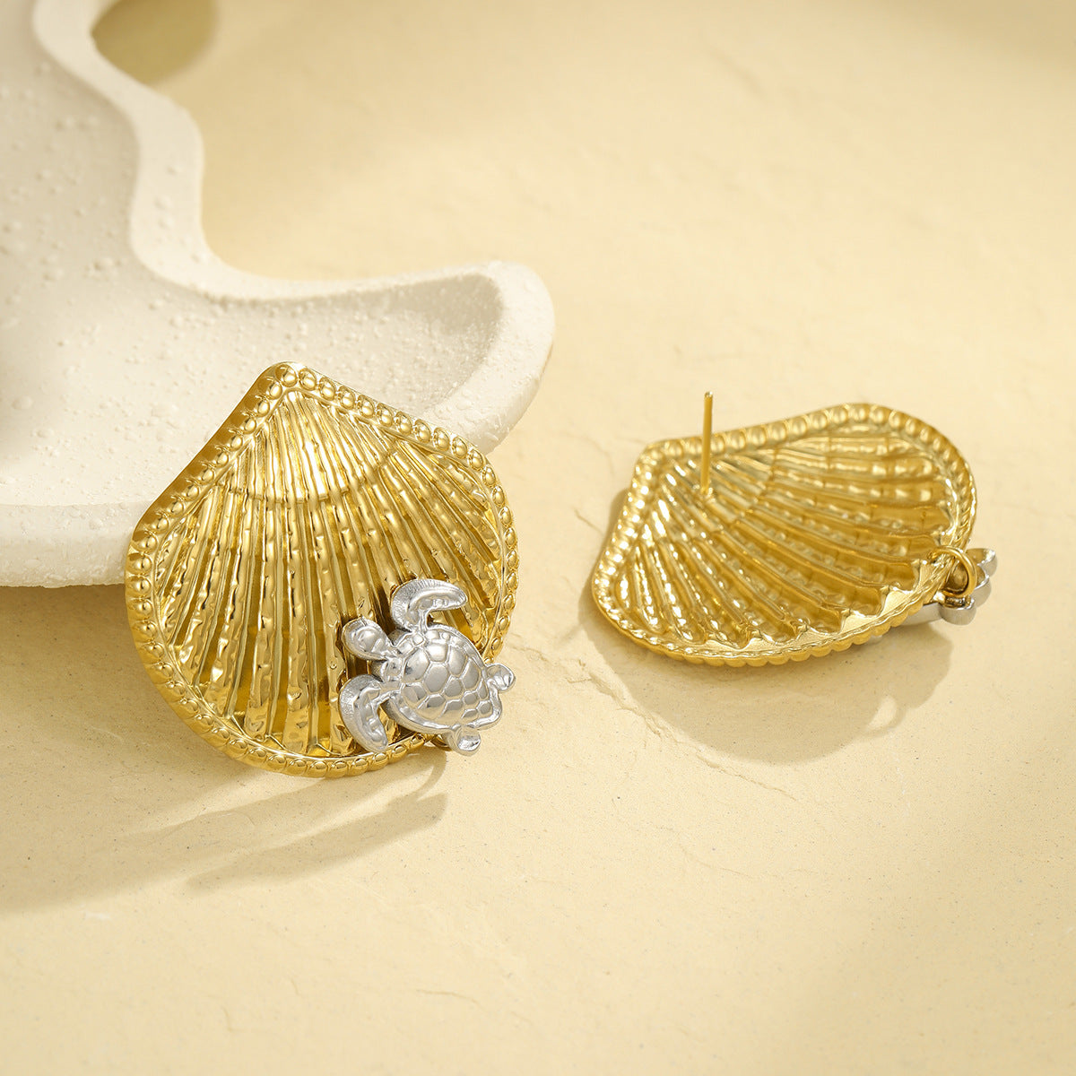 Wholesale  Ocean Wind Starfish Earrings Light Luxury Stainless Steel Fashion Earrings