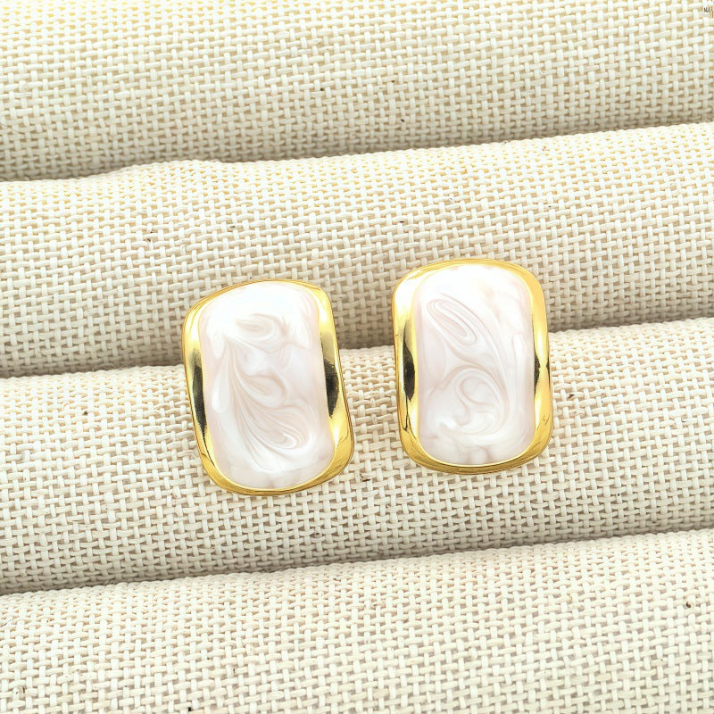 Wholesale Stainless steel colored drip earrings