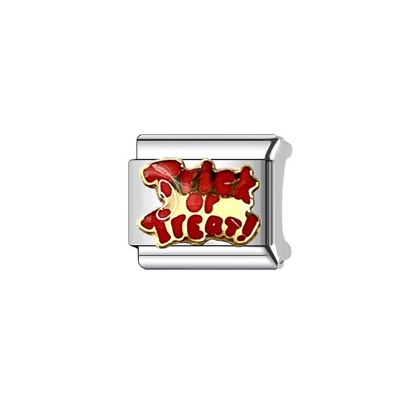 Wholesale Italian Charm Bracelet 9mm DIY Splicing Cute Creative Pendant Stainless Steel Composable Bracelet