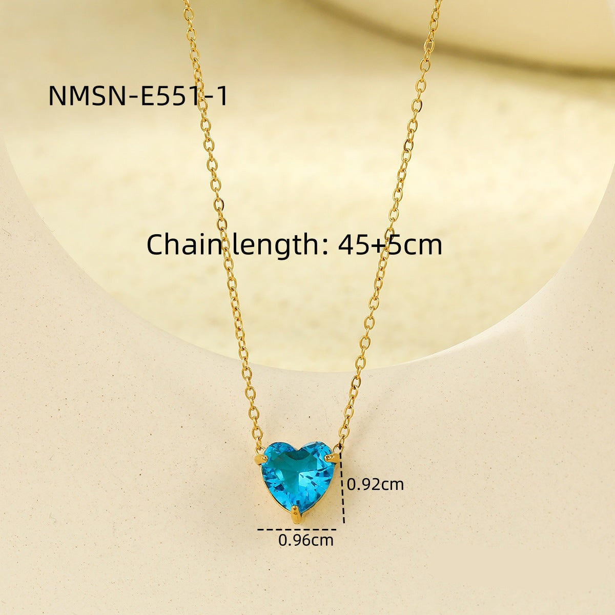 Wholesale luxury stainless steel love inlaid zircon plated 18K gold clavicle chain