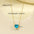 Wholesale luxury stainless steel love inlaid zircon plated 18K gold clavicle chain