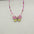 Wholesale gradient color bronzing butterfly sweet pendant rice beads beaded necklace