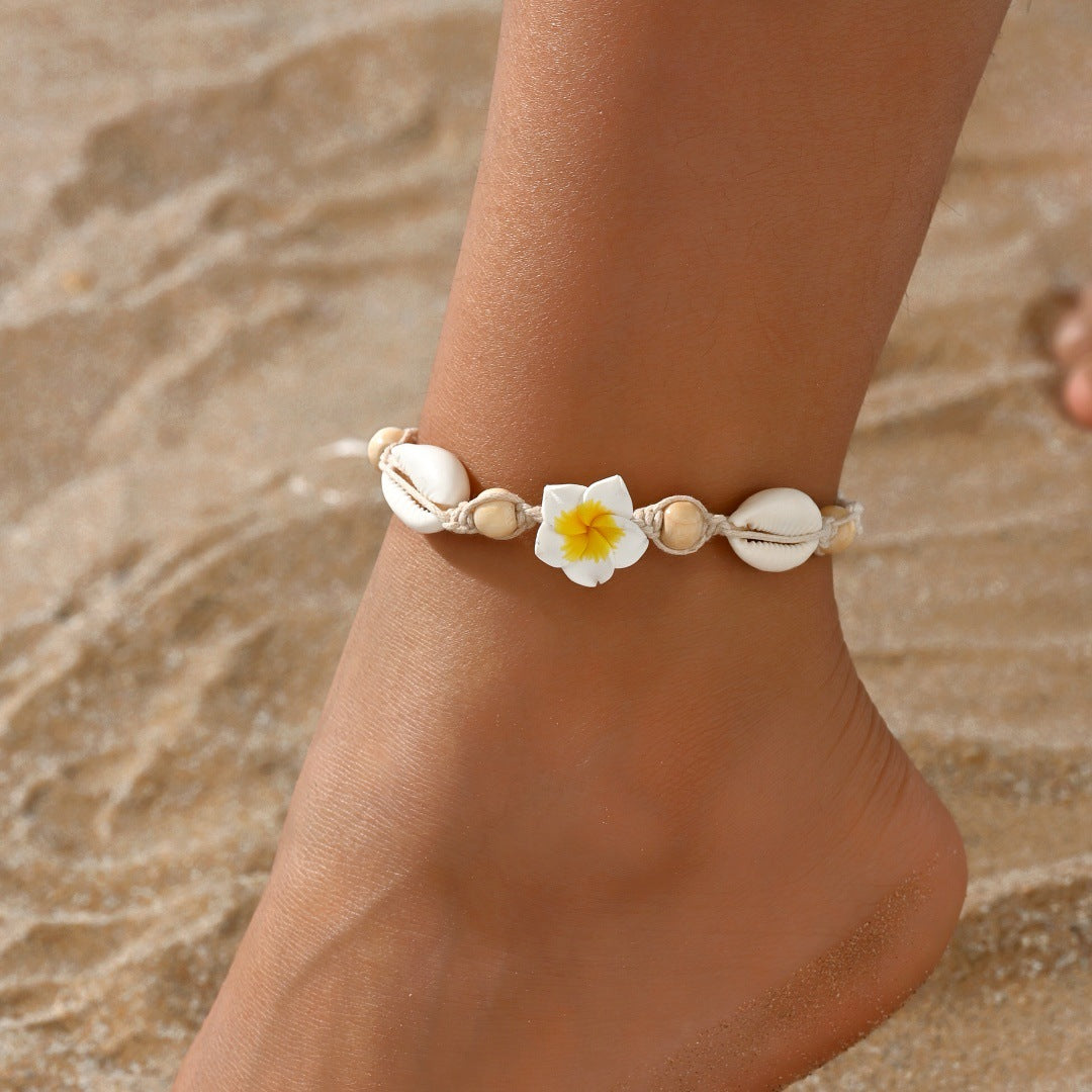 Wholesale Polymer Clay Flower Shell Necklaces Bracelet Anklets ACC-NE-Yeb002